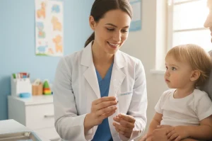 child getting a vaccine